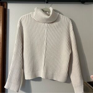 ❄️ STONE Skies Are Blue Cream Ribbed Turtleneck Pullover